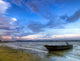 Beached Boat Low-tide Sunset Wall Decal
