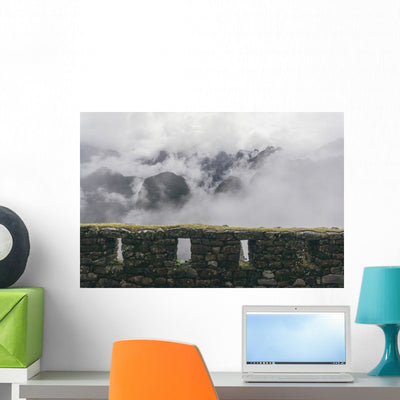 High Angle Fortified Walls Wall Decal shown on a wall