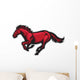 Running Red Mustang Horse Wall Decal