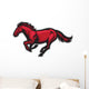 Running Red Mustang Horse Wall Decal