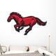 Running Red Mustang Horse Wall Decal