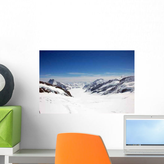 Panoramic from Jungfraujoch to Wall Decal