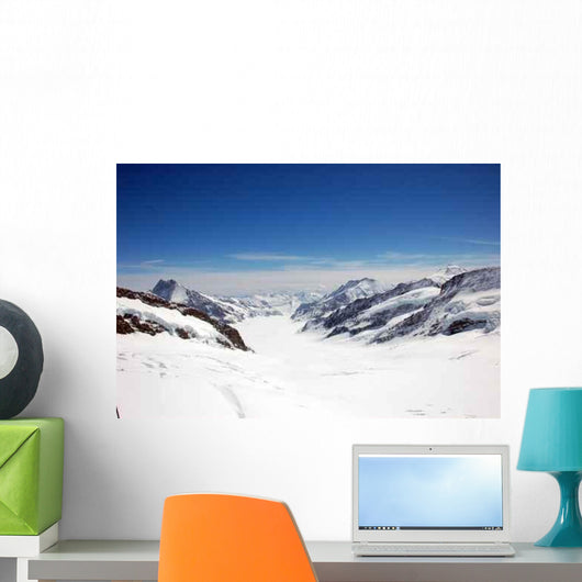 Panoramic from Jungfraujoch to Wall Decal