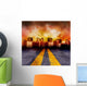 Road Going into City Wall Decal