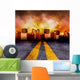 Road Going into City Wall Decal