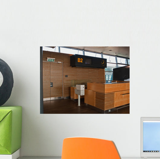 Airport Flights Check-in Counter Wall Decal