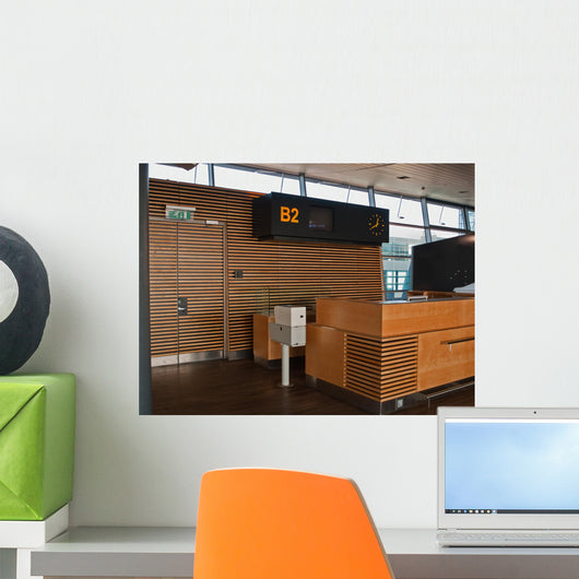 Airport Flights Check-in Counter Wall Decal