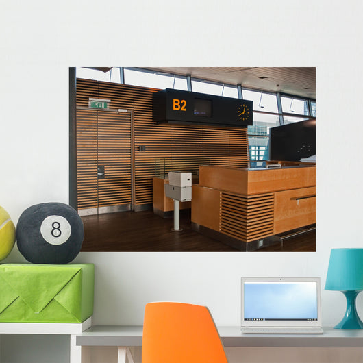 Airport Flights Check-in Counter Wall Decal