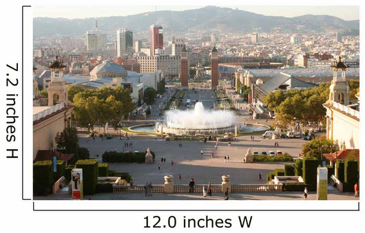 Barcelona Evening from Montjuic Wall Decal