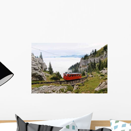 Mountain Railway Swiss Alps Wall Decal