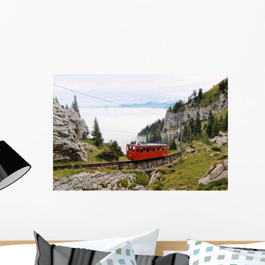 Mountain Railway Swiss Alps Wall Decal