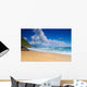 Empty Beach with Clouds Wall Decal