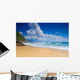 Empty Beach with Clouds Wall Decal