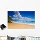 Empty Beach with Clouds Wall Decal