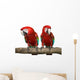 Two Red Macaws Wall Decal