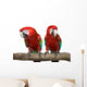 Two Red Macaws Wall Decal