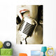 Retro Singer Wall Decal