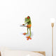 Frog with Newspaper Wall Decal