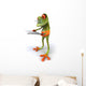 Frog with Newspaper Wall Decal