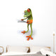 Frog with Newspaper Wall Decal