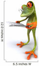 Frog with Newspaper Wall Decal