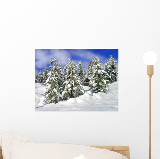 Cabin Winter Wall Decal
