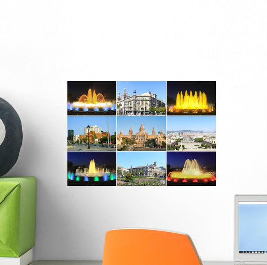 Beautiful Collage Barcelona Spain Wall Decal