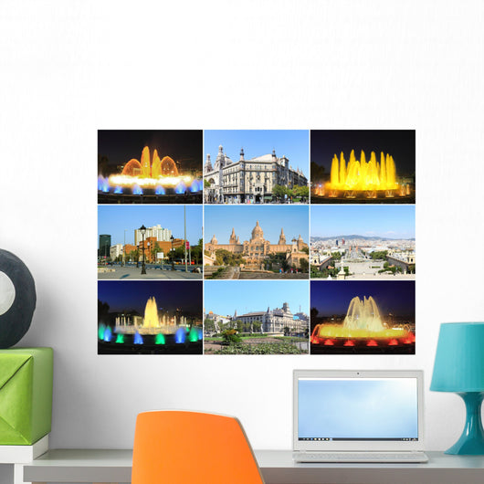 Beautiful Collage Barcelona Spain Wall Decal