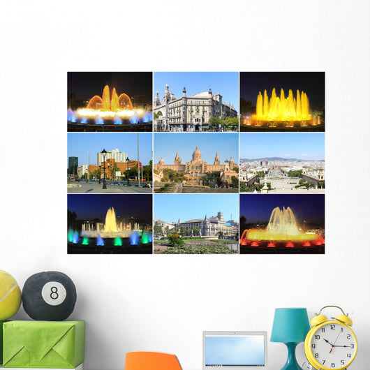 Beautiful Collage Barcelona Spain Wall Decal