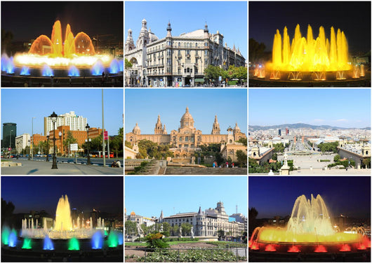 Beautiful Collage Barcelona Spain Wall Decal