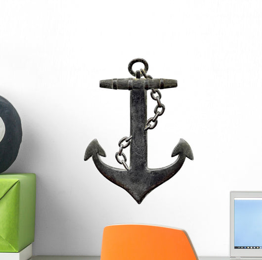 Vintage Metal Anchor Wall Decal