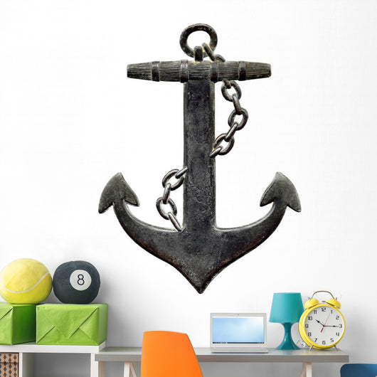 Vintage Metal Anchor Wall Decal