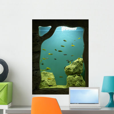 Aquarium Wall DecalDecal 2 shown on a wall