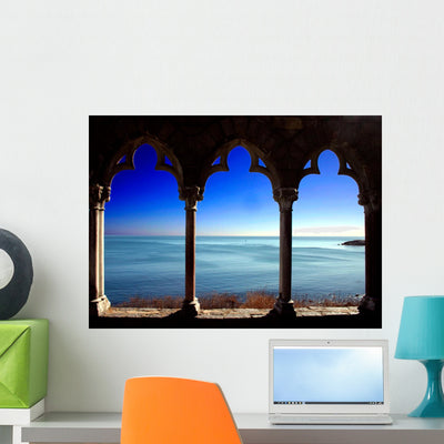 Hammond Castle Wall Decal shown on a wall