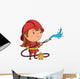 Firefighter Girl Wall Decal