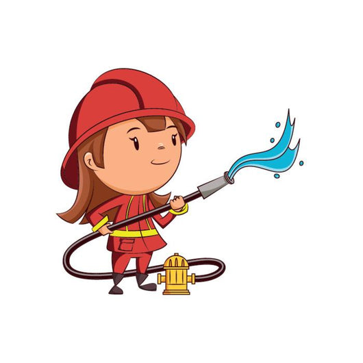 Firefighter Girl Wall Decal