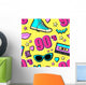Vector Neon Pop 80s Wall Decal Design 2