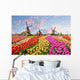 Landscape with Tulips Zaanse Windmills Wall Decal