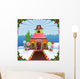 Snowy Gingerbread House Wall Decal