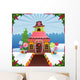 Snowy Gingerbread House Wall Decal