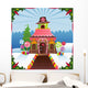 Snowy Gingerbread House Wall Decal