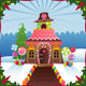 Snowy Gingerbread House Wall Decal