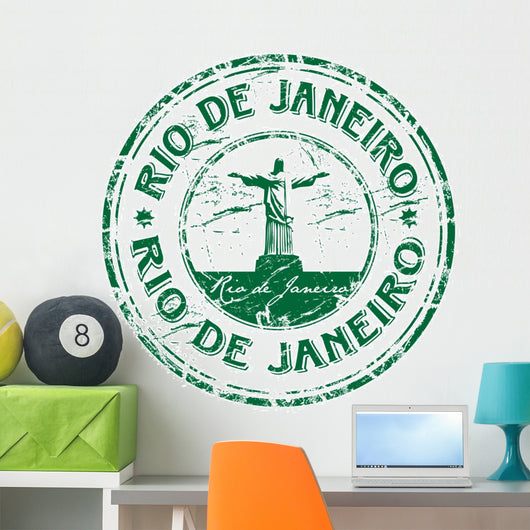 Rio Janeiro Stamp Wall Decal