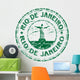 Rio Janeiro Stamp Wall Decal