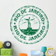 Rio Janeiro Stamp Wall Decal