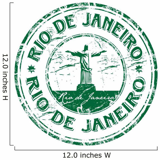 Rio Janeiro Stamp Wall Decal