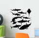 Dangerous Sharks Vector Silhouette Wall Decal
