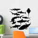 Dangerous Sharks Vector Silhouette Wall Decal