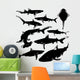 Dangerous Sharks Vector Silhouette Wall Decal