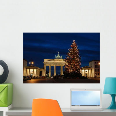 Brandenburg Gate Wall Decal shown on a wall
